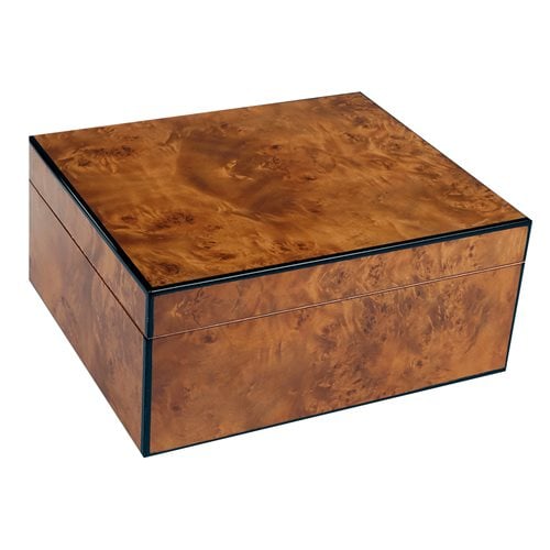 Humidor, Merger II High Lacquer Red Burl  50-Capacity