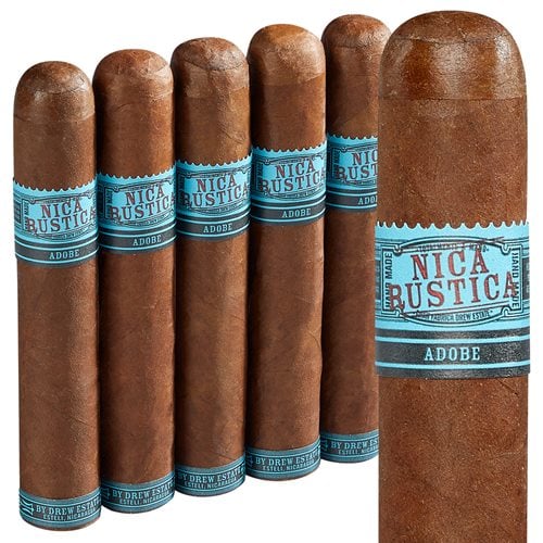 Nica Rustica Adobe (Robusto) (5.0"x54) Pack of 5