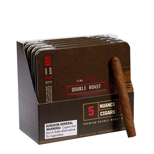 Nub Nuance Double Roast Cigarillo Sumatra 5 Tin Pack (Cigarillos) (4.0"x30) Pack of 50