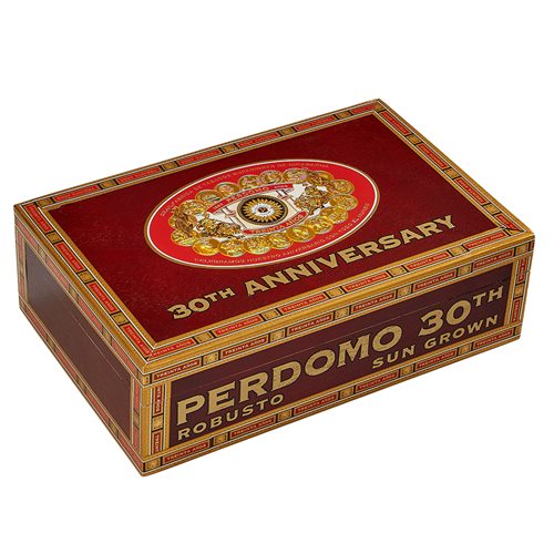 Perdomo 30th Anniversary Box-Pressed Sun Grown (Robusto) (5.0"x54) Box of 30