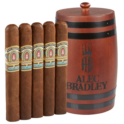 Alec Bradley Firkin Humidor & Prensado Lost Art Robusto  5 Cigars