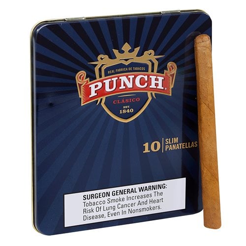 Punch Slim Panatellas (Cigarillos) (4.6"x29) PACK (10)