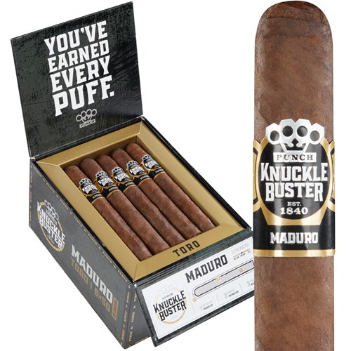 Punch Knuckle Buster Maduro Toro (6.0"x60) Box of 25
