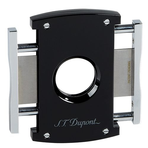 S.T. Dupont Black and Chrome Cigar Cutter  Lacq/Chrome
