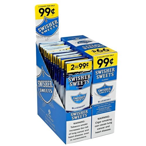 Swisher Sweets Blueberry Natural (Cigarillos) (4.8"x28) PACK 60