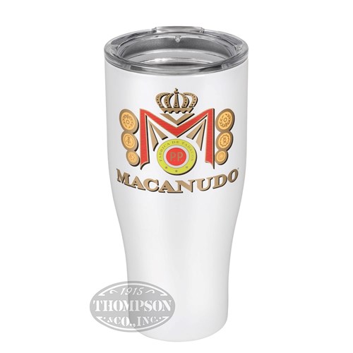 Macanudo White With Multi Color Logo 30oz Tumbler Cigars