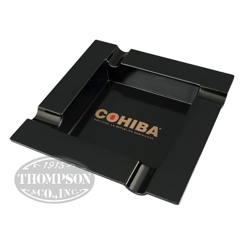 Cohiba Square Black Gloss Melamine Cigar Ashtray