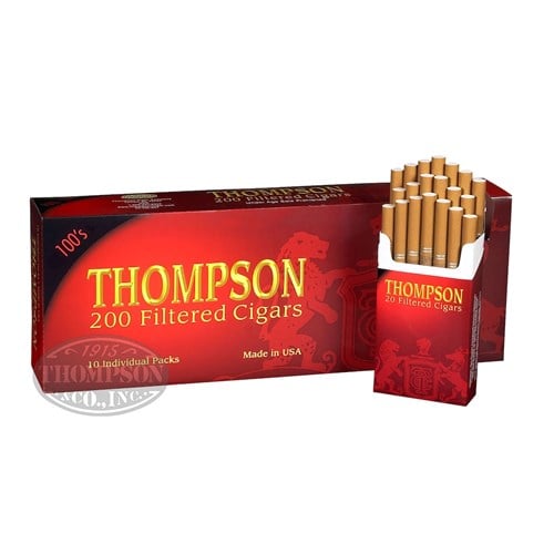 Thompson Filtered Cigars Hard Pack 6-Fer Natural Full