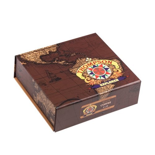 Thompson Explorer Flavors Habano Coffee (Lancero/Panatela) (5.0"x35) Box of 30