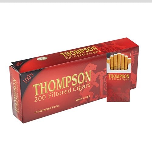 Thompson Filtered Cigars Hard Pack 3-Fer Natural Cherry (Cigarillos) (3.5"x18) Pack of 600