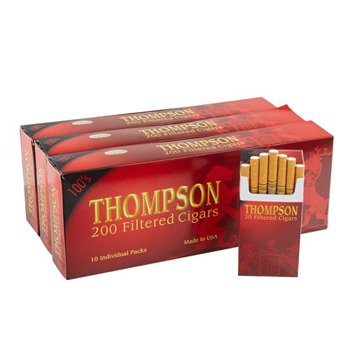 Thompson Filtered Cigars Hard Pack 3-Fer Natural Vanilla (Cigarillos) (3.5"x18) PACK (600)