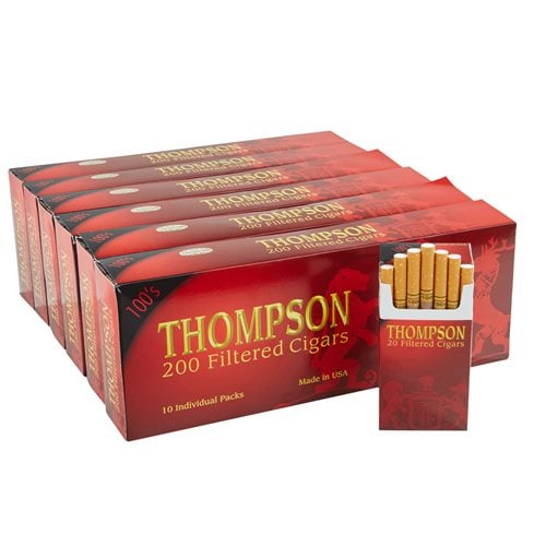 Thompson Filtered Cigars Hard Pack 6-Fer Natural Cherry (3.5"x18) Pack of 1200