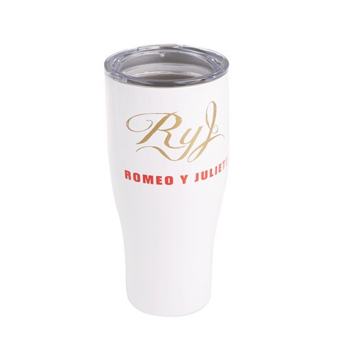 RyJ White With Gold And Red Logo Tumbler 