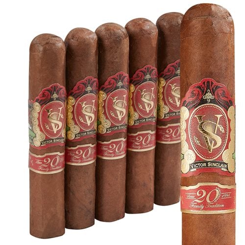 Victor Sinclair 20th Anniversary Robusto 5 Pack Fever (5.0"x54) Pack of 5